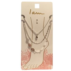 NWT 3-Pack Anklets Silver Tone Bohemian Beachy Boho